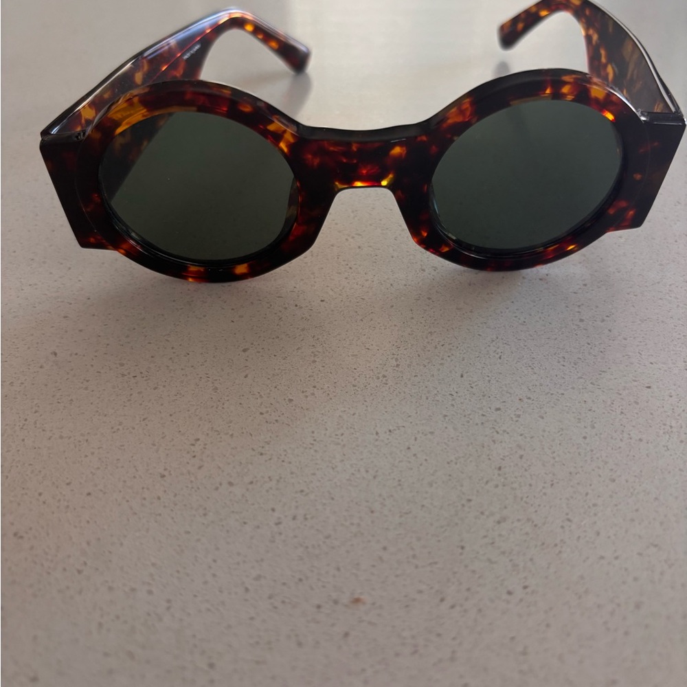 Linda Farrow X Dries Van Noten Tortoise Shell Round Sunglasses